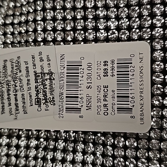 URBAN EXPRESSIONS RHINESTONE BLING KNOTTED EVENING HANDBAG NWT 5 available - Picture 7 of 7